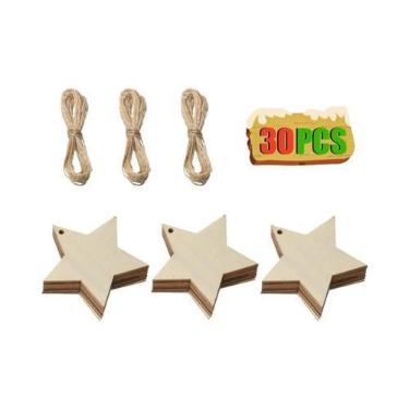 Imagem de Ornamentos De Natal De Madeira Não Acabados 10-50 Peças, Fatias De Mad