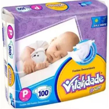 Imagem de KIT 3 FRALDA INFANTIL VITALIDADE BABY P/100 = 300un