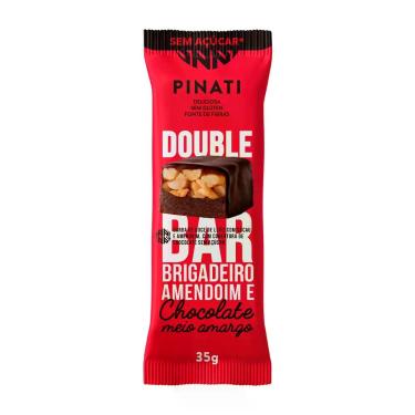 Imagem de Barra Pinati Double Bar Brigadeiro Amendoim e Chocolate Meio Amargo 35