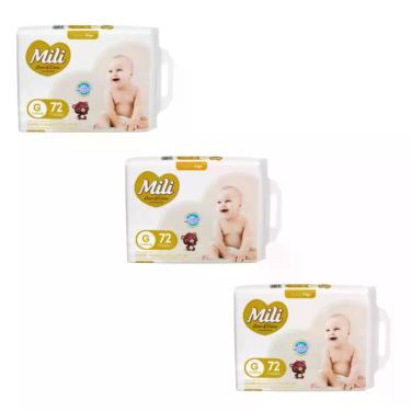 Imagem de Kit C3 Fralda Descartável Infantil Tam G - Mili Love Care