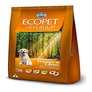 Imagem de Ecopet para Cães Adultos de Raças Médias e Grandes Sabor Carne e Frango 15Kg
