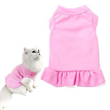 Imagem de Camisetas para cães Caisang para meninos pequenos, camisetas para animais de estimação, roupas para cachorro, camisas confortáveis para usar na praia, roupas para cães de médio porte, gatinhos, tops de algodão macio (PP)