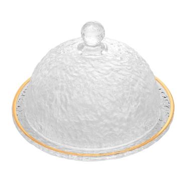 Imagem de Queijeira de Cristal Ecológico Fio de Ouro - Luxo e Transparência - Ly