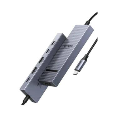 Imagem de Hub USB DisplayPort UGREEN 4K60Hz Tipo-C Para DP 10Gbps Com Portas De 