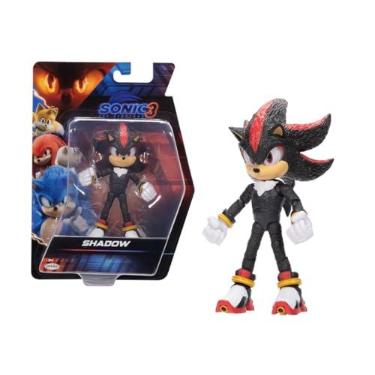 Imagem de Boneco Shadow 14cm Figura Articulada Filme Sonic 3 - Sunny