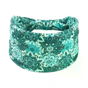 Imagem de Bandana Boho Mandala para Mulher - Faixa de Cabelo Elástica e Absorven
