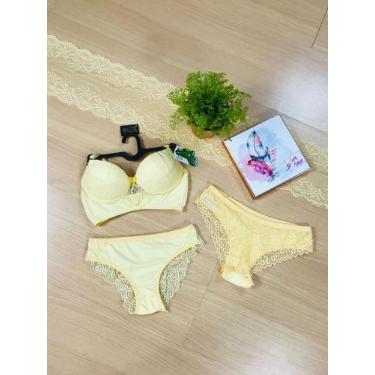 Imagem de Conjunto Eduarda Ref: 186/229 - AGATA MODA INTIMA, Amarelo, G