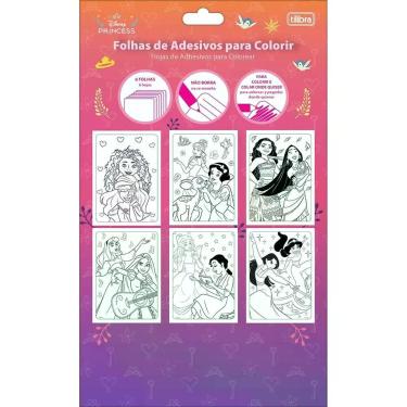 Imagem de Folhas De Adesivos Para Colorir Princesas Tilibra