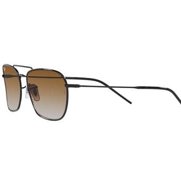 Imagem de Óculos de Sol Ray-Ban Caravan Reverse 0RBR0102S 002/CB Tam 58 / Preto - Lentes Marrom Gradiente