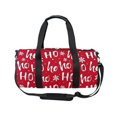 Imagem de Bolsas esportivas U LIFE Merry Christmas Ho Snowflakes Sports Gym Ombro