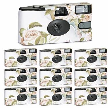 Imagem de 1 Shot Câmera descartável de casamento a granel – 10 peças de câmeras descartáveis de casamento 27 Exp. – Câmera de filme descartável para casamento, festa, chá de bebê, viagens, lembrancinhas de