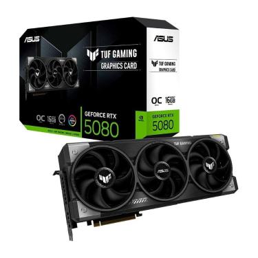 Imagem de Placa de Vídeo ASUS RTX 5080 TUF GAMING OC 16G NVIDIA GeForce, 16GB, G