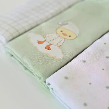 Imagem de Fralda Luxo Estampada/ Lisa com Bordado 68cm x 70cm - Bublim Ninho, Pa