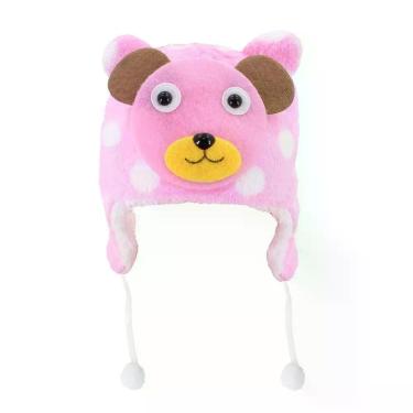Imagem de Touca Gorro Infantil Rosa Urso Tamanho único