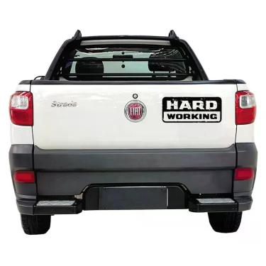 Imagem de Adesivo Hard Working + Working Fiat Strada Kit 3 Pcs Strda45 Preto