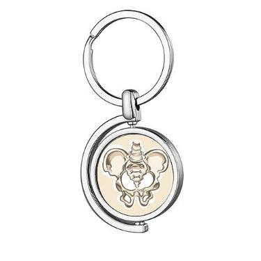 Imagem de DIYthinker Chaveiro giratório simples de esqueleto humano, chaveiro de metal, Multicolorido., M