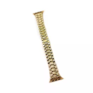Imagem de Pulseira Relogio Smartwatch Pedra Strass Aço 3 Elos