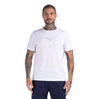 Imagem de Camiseta de Treino Mizuno Lifestyle Masculina, P, Branco
