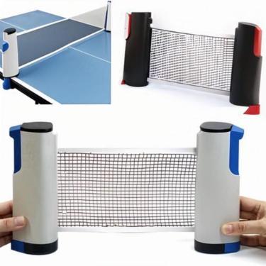 Imagem de Rede ping pong retratil jogo tenis de mesa universal ate 1,65m - MAKED