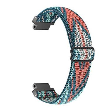 Imagem de WONFAITH Pulseira de relógio elástica ajustável compatível com Garmin Forerunner 235, pulseira de substituição esportiva de nylon respirável para Forerunner 220/230/620/630/735XT/235Lite para mulheres e homens, flecha verde