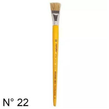 Imagem de Pincel Chato Condor Ref. 456-22 - Cabo Longo Amarelo - no-brand