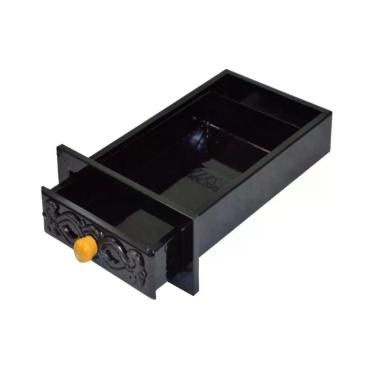 Imagem de Gaveta Cinzeiro para Lareira 597MTM Chapa de Aço Preta Colonial 38x22x6cm Metalmig