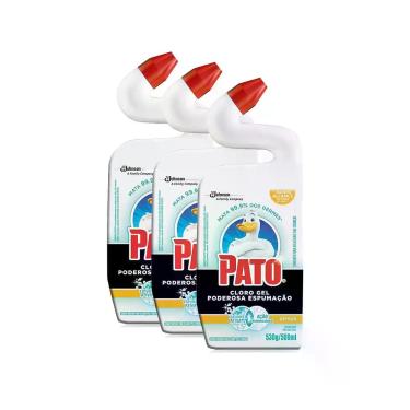 Imagem de Desinfetante Liquido Pato Cloro Gel Citrus Kit 3, Desinfetante Pato Cl