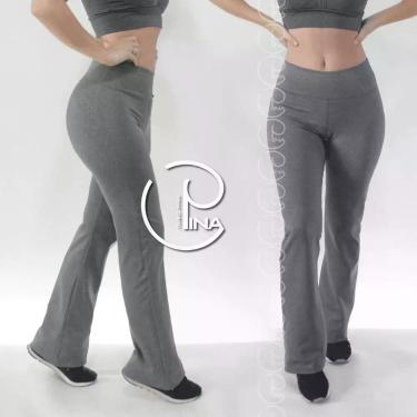Imagem de Legging Bailarina Flare Boca de Sino Poliamida PINA, P, Cinza