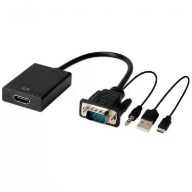 Imagem de Conversor Vga Para Hdmi Saída 1080p Hd Tv Hdtv áudio P2
