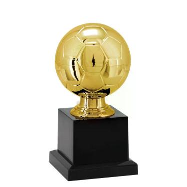 Imagem de Troféu Vitória Vencedor 500142 Bola 15cm Modelo Bola Dourado Base Quadrada Único Vitória