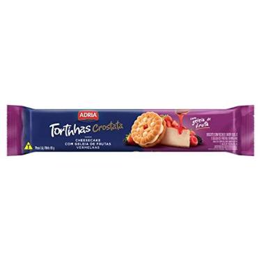Imagem de Biscoito Recheio Cheesecake com Geleia de Frutas Vermelhas Adria Tortinhas Crostata Pacote 80g