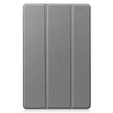 Imagem de Capa Smart Case Compatível Para Lenovo Tab P11/11 Plus 11'' J606f J616f 2020/2021 PRETO, Leve, PU de qualidade,Anti-impressões digitais,Resistente a arranhões
