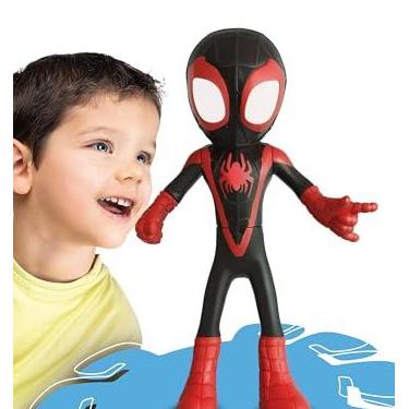 Imagem de Spidey Amigos Espetaculares, figura de ação colecionavel Miles Morales gigante com 50 cm de altura, Mimo brinquedos