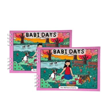 Imagem de Kit 2 Livros de Colorir Babi Days Capa Dura - Babs, Rosa