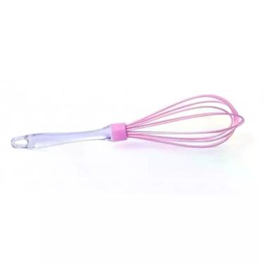 Imagem de Batedor de Claras de Silicone Plasvale Rosa