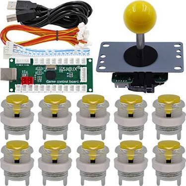 Imagem de SJ@JX Arcade Game Controller DIY Kit Microswitch Button 4&8 Way Joystick Zero Delay USB Encoder Fighting Stick Handles Console for PC MAME Raspberry Pi Retropie