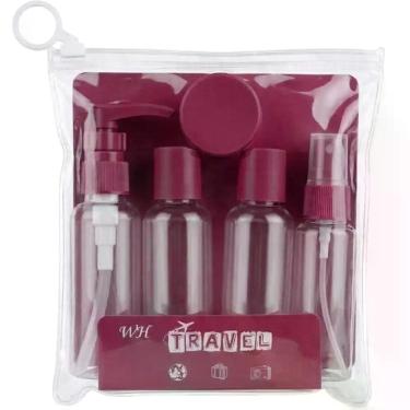 Imagem de Kit Viagem 5 Itens Frascos Porta Shampoo Necessaire Estojo - Shock, Ro