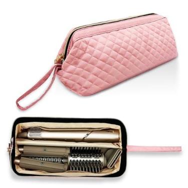 Imagem de NENYX Hair Tools Bolsa De Viagem Para Shark Flexstyle, Estojo Portátil Secador, Glex Style À Prova D'Água, Poeira, Choque E Organizador Modelador Cachos, Rosa (Somente Bolsa)