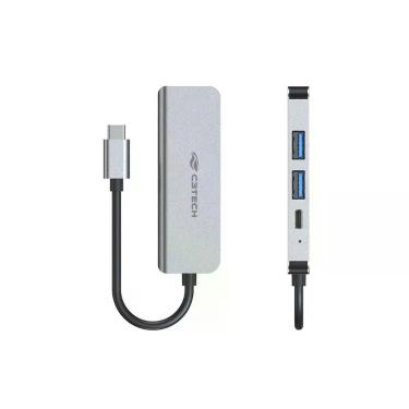 Imagem de Hub USB-C HU-D50GY com HDMI 4K 30HZ e 4 Portas USB Até 5 GBPS Cinza C3tech