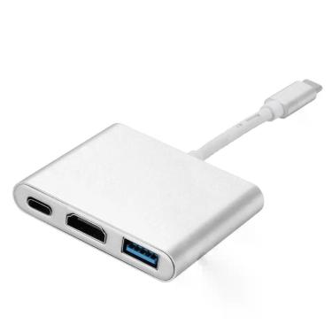 Imagem de Adaptador Conversor USB 3.1 Type C Thunderbolt 3.0 X Hdmi USB 3 Tipo-c