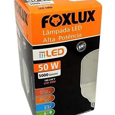 Imagem de Lâmpada LED Foxlux Alta Potência 50W 6500K Bivolt E27 Luz Branca Fria