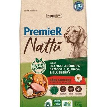 Imagem de Ração P/cães Nattu Adulto Sabor Abóbora 12kg Premier