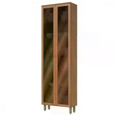 Imagem de Cristaleira 2 Portas Com Vidro Reflecta Requinte Henn 71,5 Nature