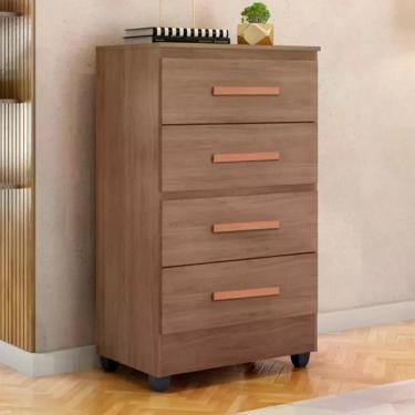 Imagem de Gaveteiro 4 Gavetas Montpellier Carvalho