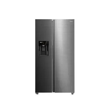 Imagem de Geladeira Side by Side 570L Dispenser Água e Gelo Inverter cor Inox Midea