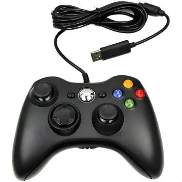 Imagem de Controle Gamepad USB com Fio Console, PC, Notebook, Cor Preto