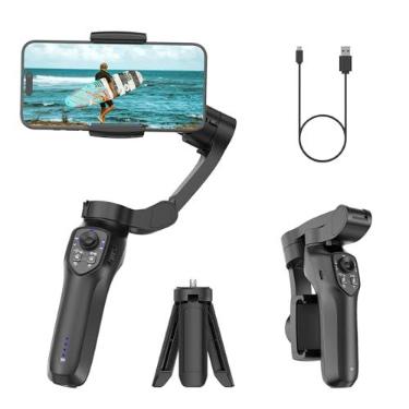 Imagem de COMITOK L7C Pro, estabilizador gimbal para iPhone, estabilizador de telefone para gravação de vídeo com rastreamento de rosto/objeto, gimbal de 3 eixos para Android e iPhone 15 Pro Max, gravação Vlog