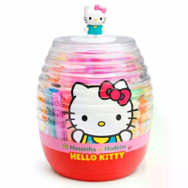Imagem de Massinha Modelar Boneca Hello Kitty 20 Cores + 4 Acessórios - Leo&Leo
