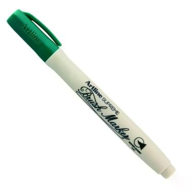 Imagem de Caneta Artline Supreme Brush com Ponta de Pincel Exclusiva e Tinta à Base de Água 1 Unidade Verde Escuro