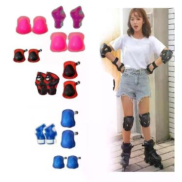 Imagem de Kit de Proteção Infantil Joelheira Cotoveleira Protetor de Pulso Radical Acessórios Skate Patins com Máxima Segurança